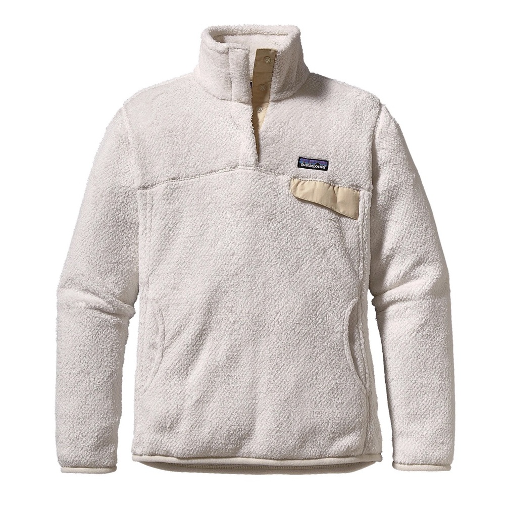 Patagonia White Retool Snap Fleece Pullover Sherpa Fleece Small